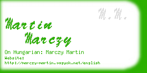 martin marczy business card